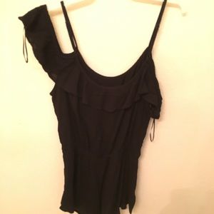 Black short sleeve romper